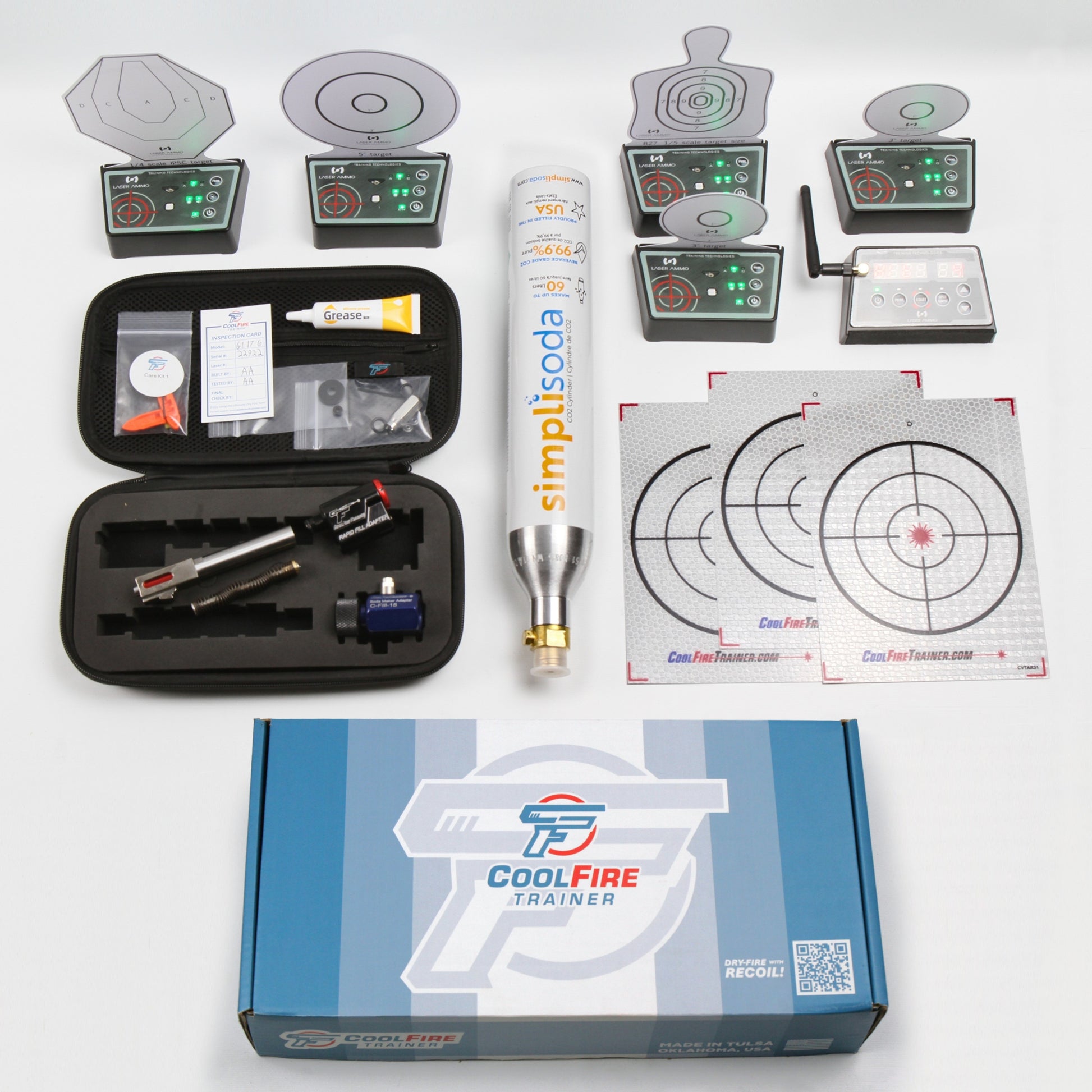 CoolFire Trainer gold package with training components and accessories